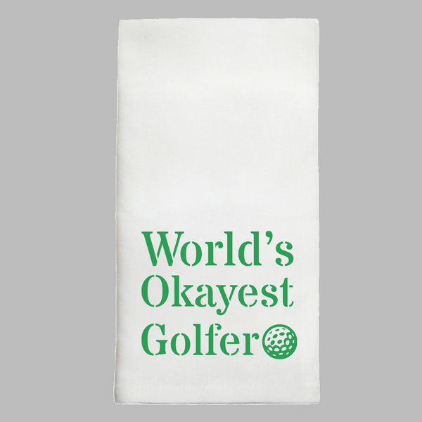 World's Okayest Golfer Tea Towel