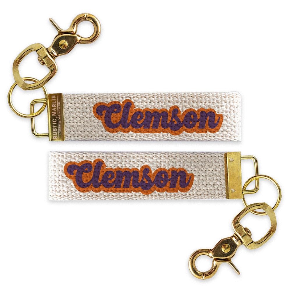 Clemson Script | Keychain | Rustic Marlin