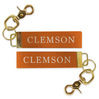 Clemson Block Keychain