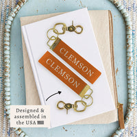 Clemson Block Keychain
