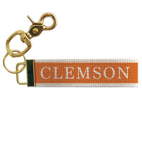 Clemson Block Keychain