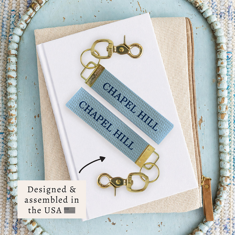 Chapel Hill Block Keychain