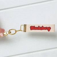 Blacksburg Script Keychain