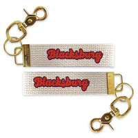 Blacksburg Script Keychain