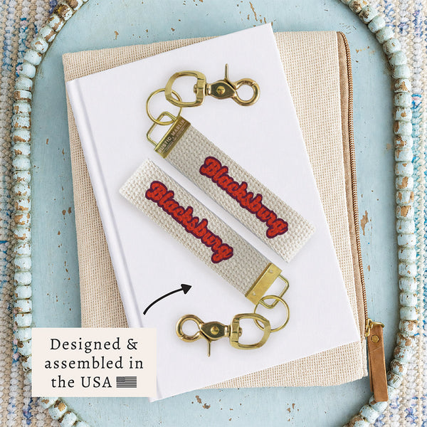 Blacksburg Script Keychain