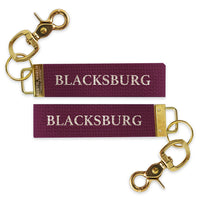 Blacksburg Color Block Keychain