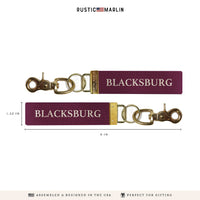 Blacksburg Color Block Keychain
