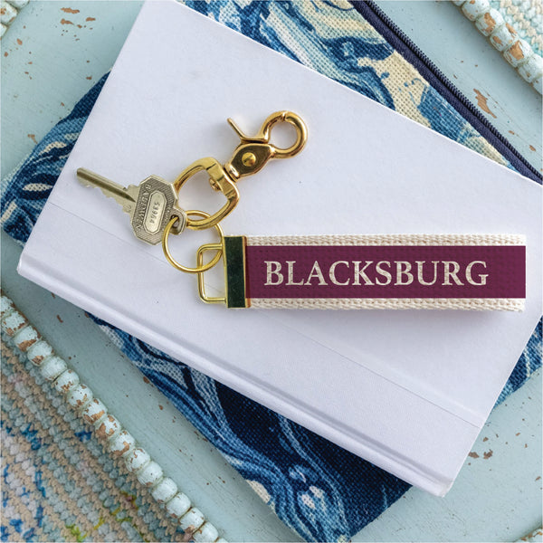 Blacksburg Color Block Keychain