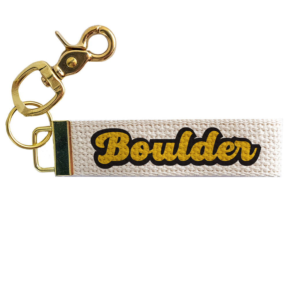 Boulder Script Keychain