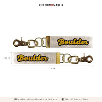 Boulder Script Keychain