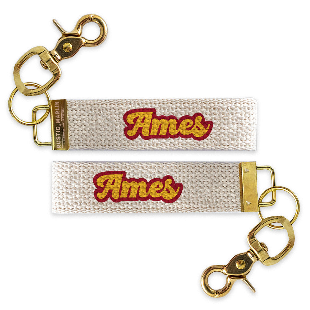 Ames Script Keychain