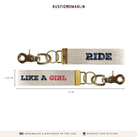 Ride Like A Girl Keychain