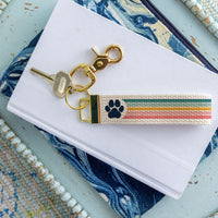 Paw Striped Keychain