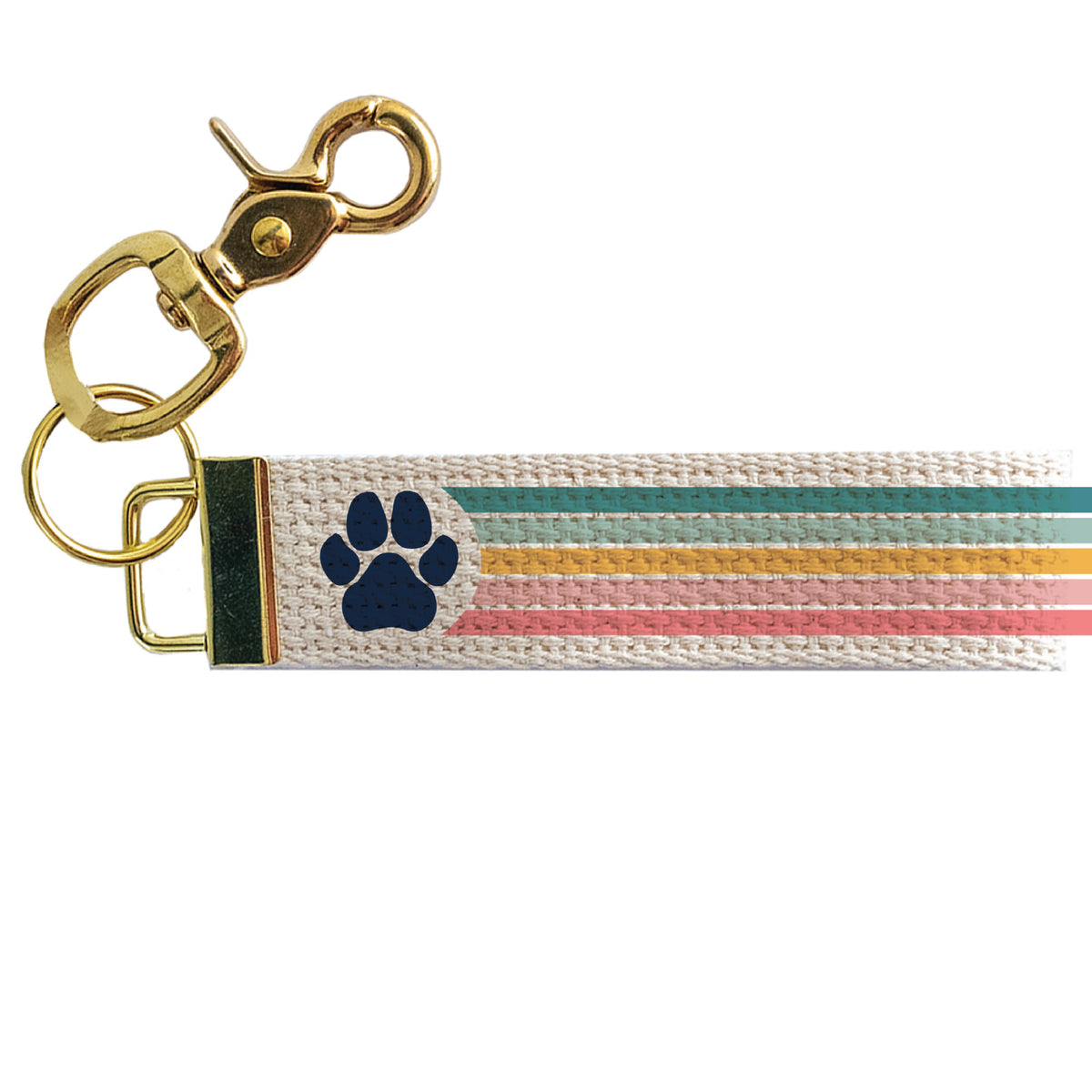 Paw Striped Keychain