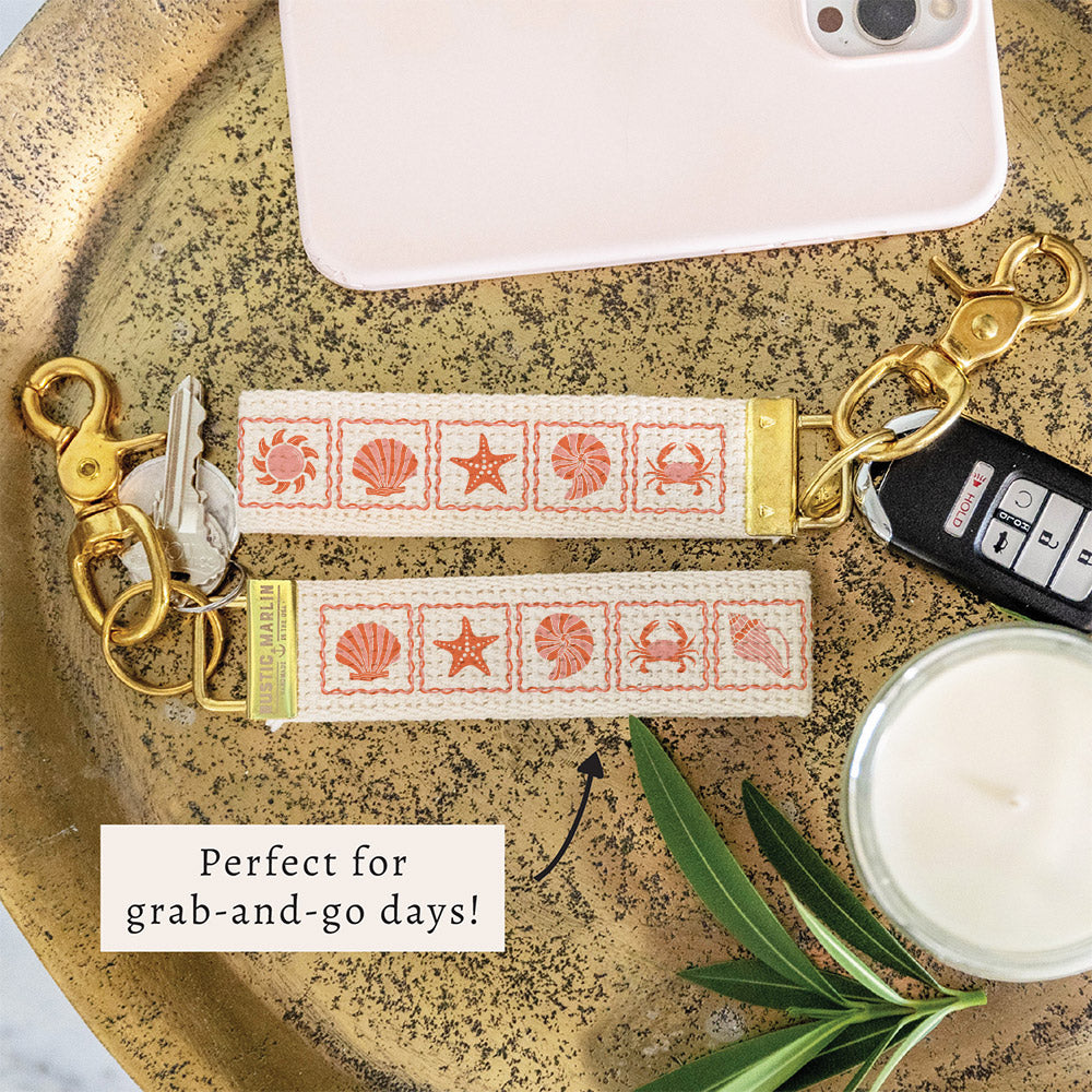 Coral Seaside Icons Keychain