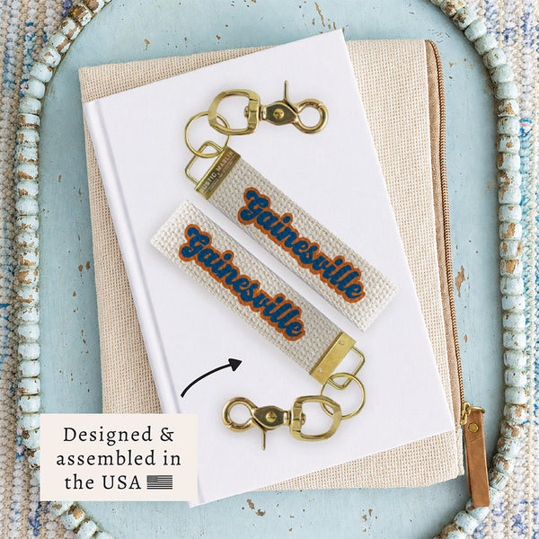 Gainesville Script Keychain