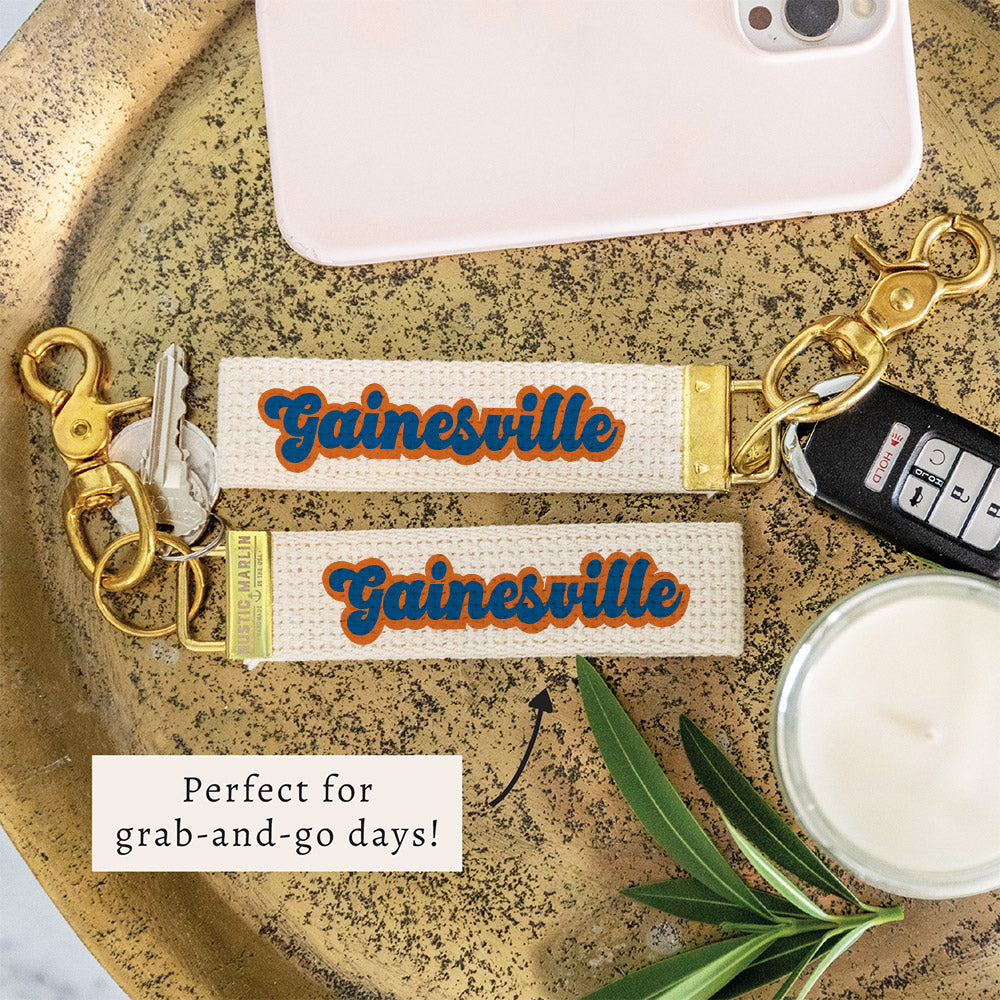 Gainesville Script Keychain