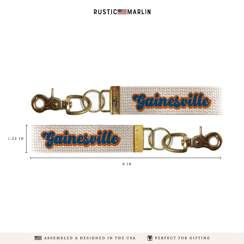 Gainesville Script Keychain