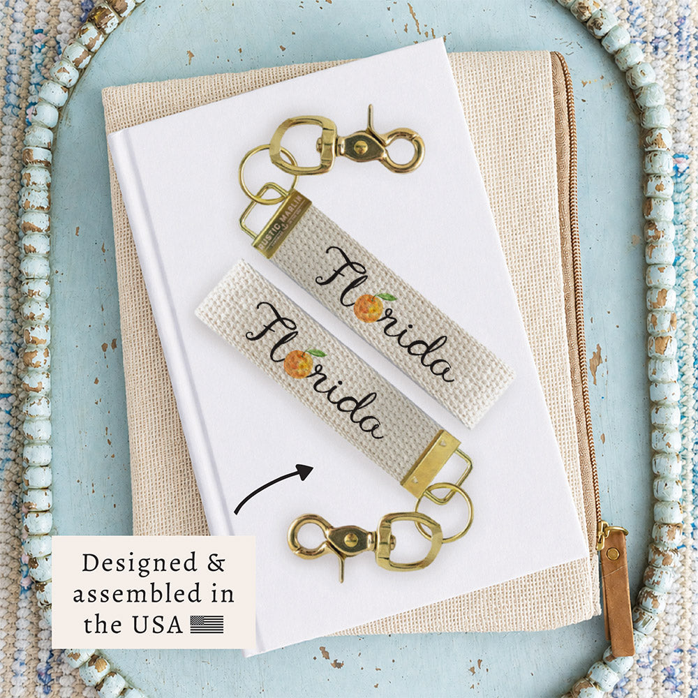 Florida Orange Keychain