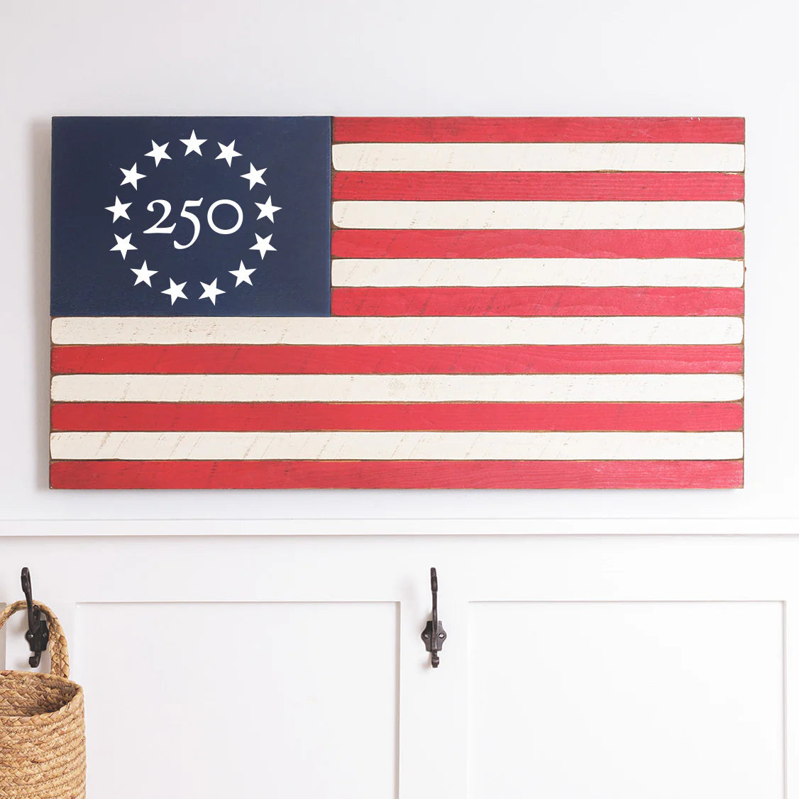 FOV Freedom 250 Classic Wooden American Flag