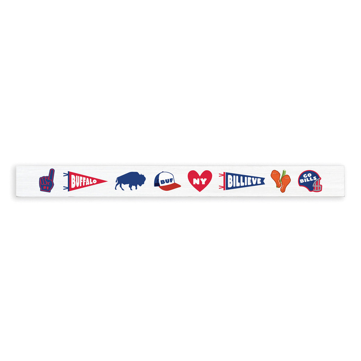 Buffalo Sports Icons Skinny Sign