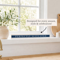 *Perfectly Scituated Navy Stripe Skinny Sign