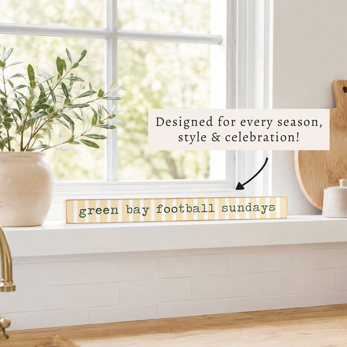 Green Bay Football Sundays Skinny Sign