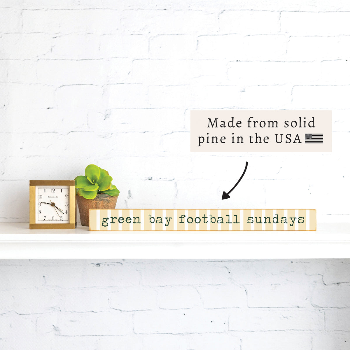 Green Bay Football Sundays Skinny Sign