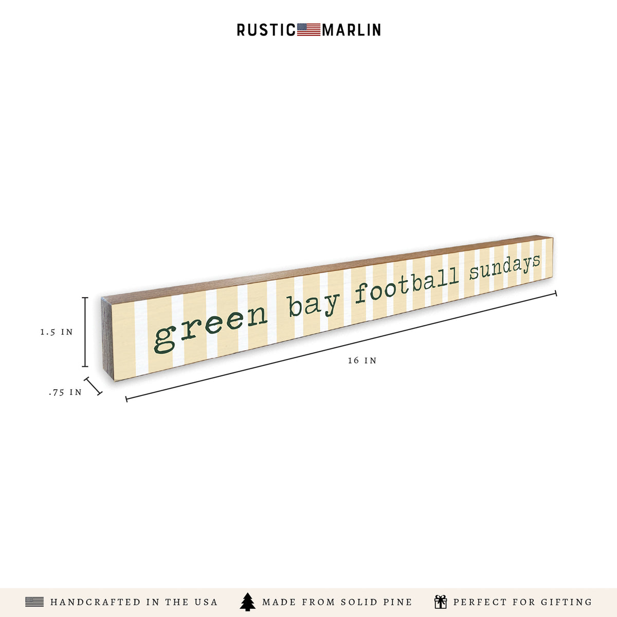 Green Bay Football Sundays Skinny Sign