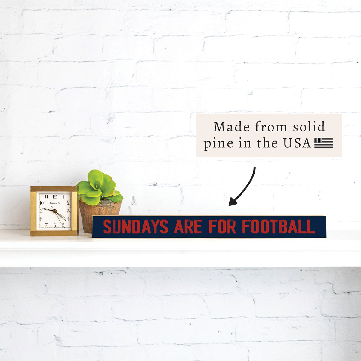 Sundays Are For Football Navy And Red Skinny Sign