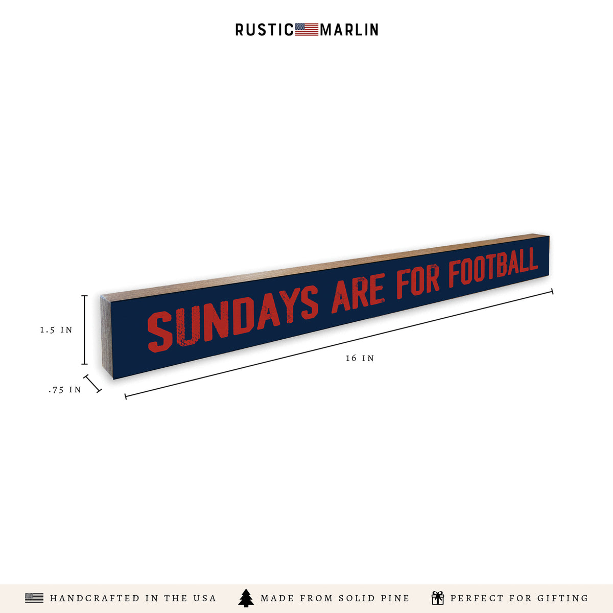 Sundays Are For Football Navy And Red Skinny Sign