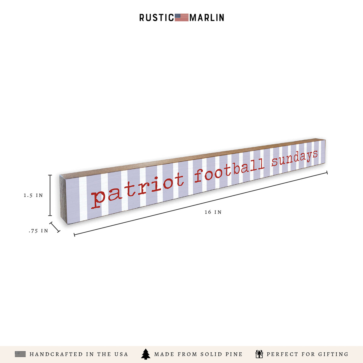 Patriots Football Sundays Skinny Sign