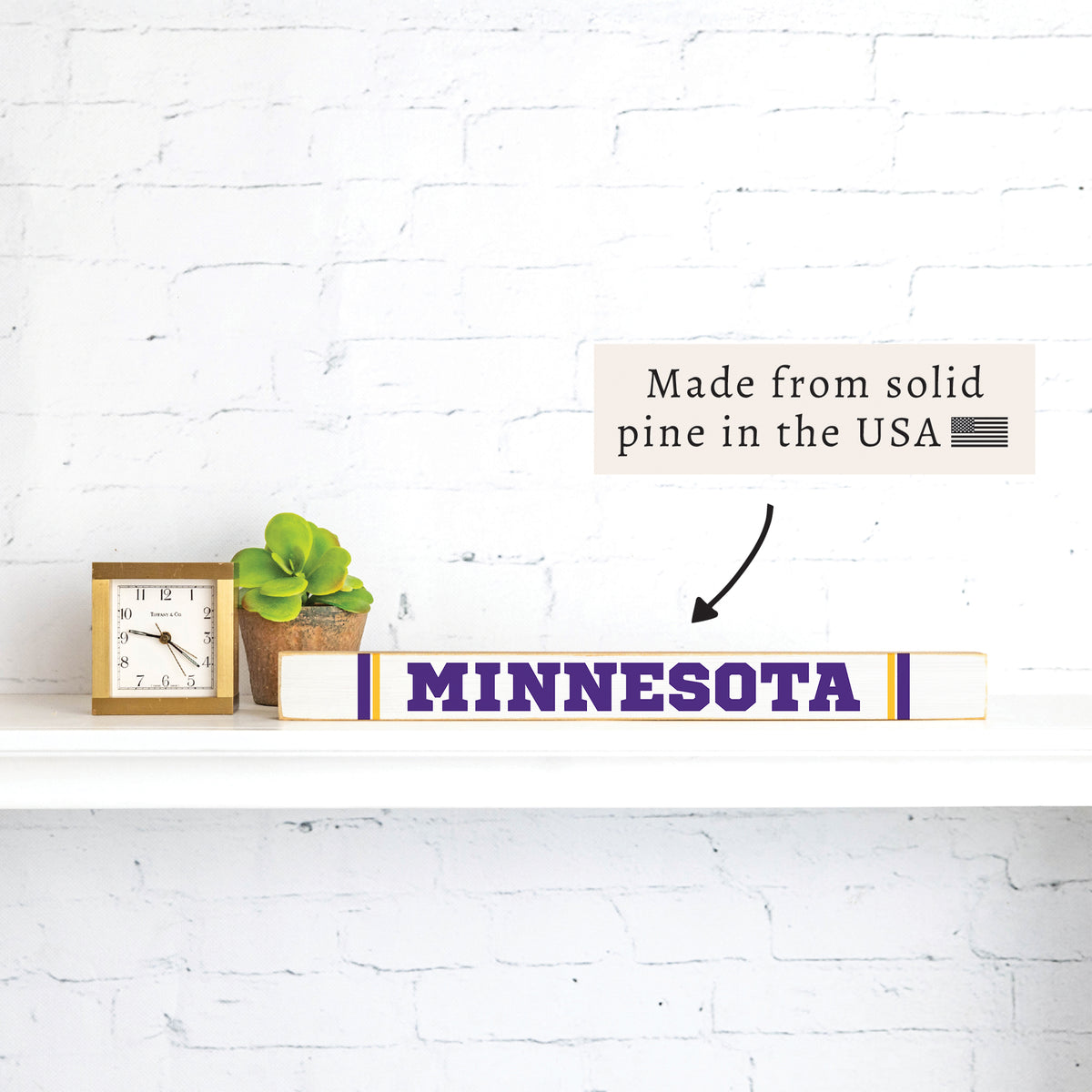 Minnesota Stripes Skinny Sign