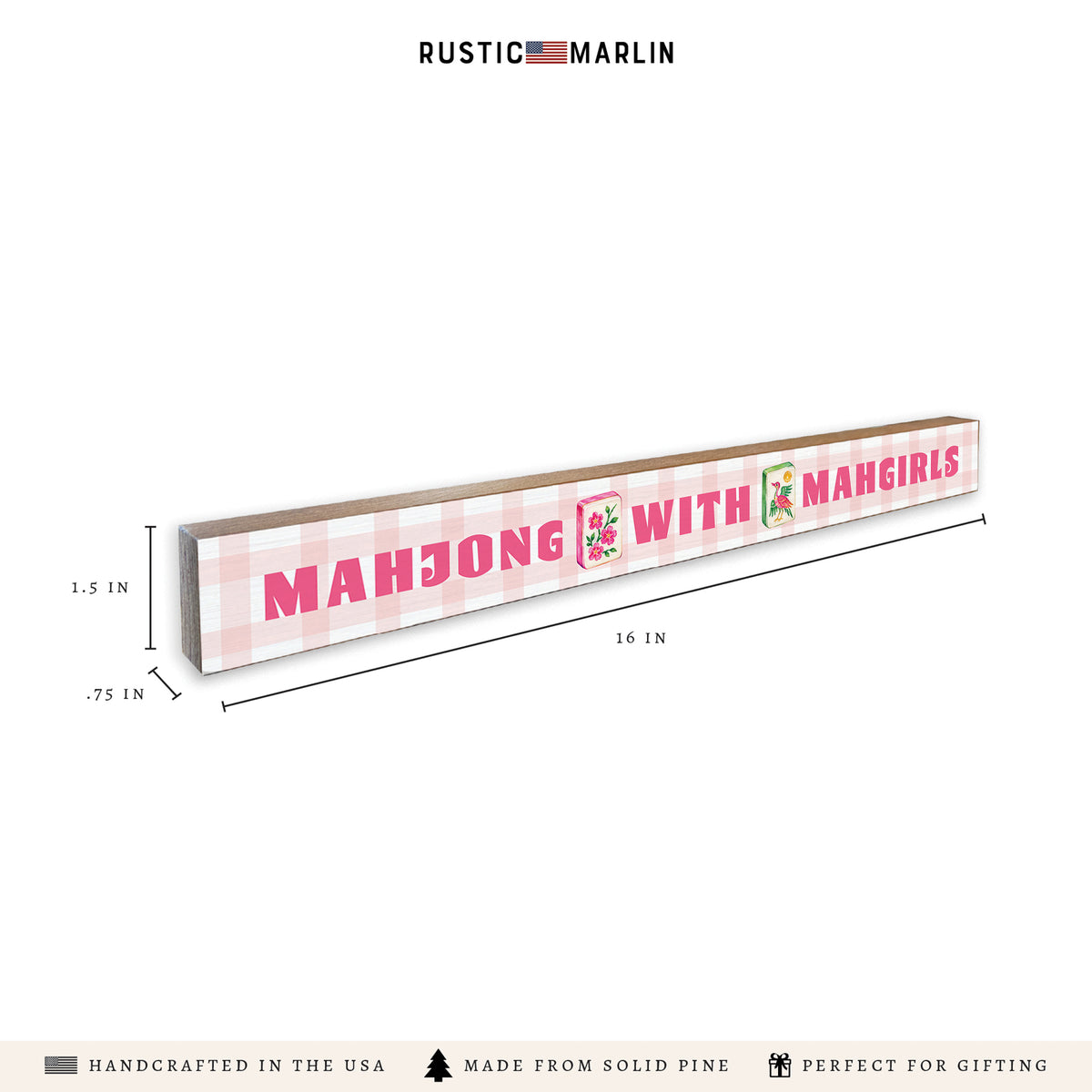 Mahjong With Mahgirls Skinny Sign