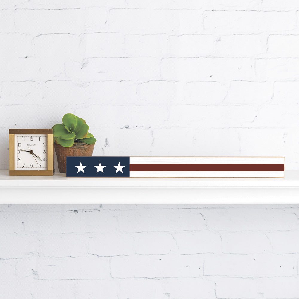 American Flag Skinny Sign