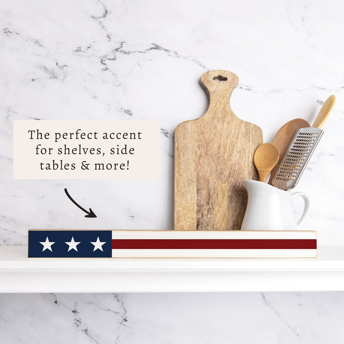 American Flag Skinny Sign