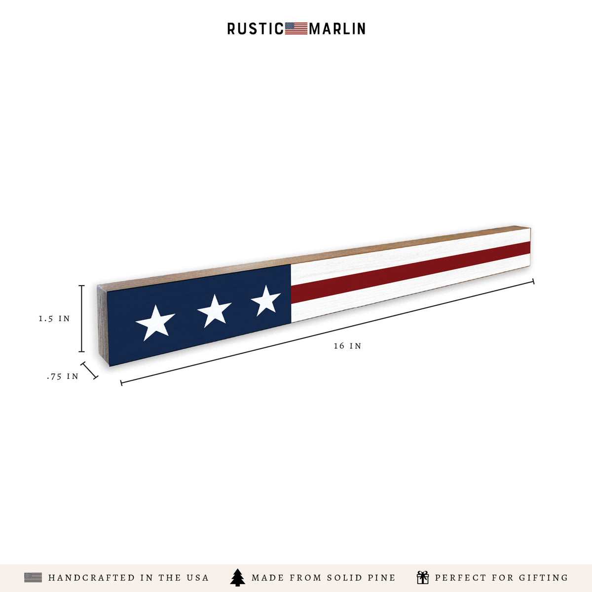 American Flag Skinny Sign