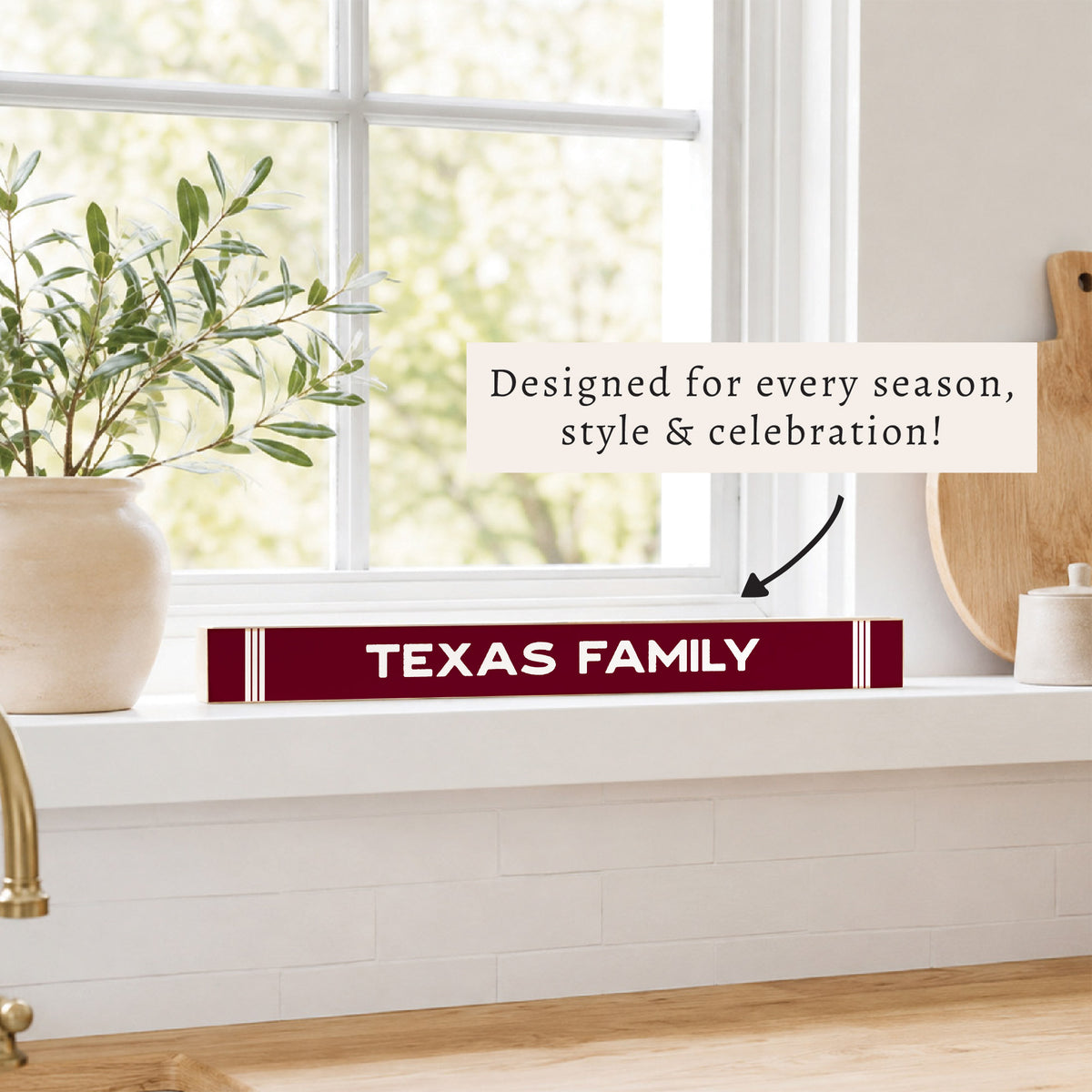 Collegiate Stripe Personalized Skinny Sign