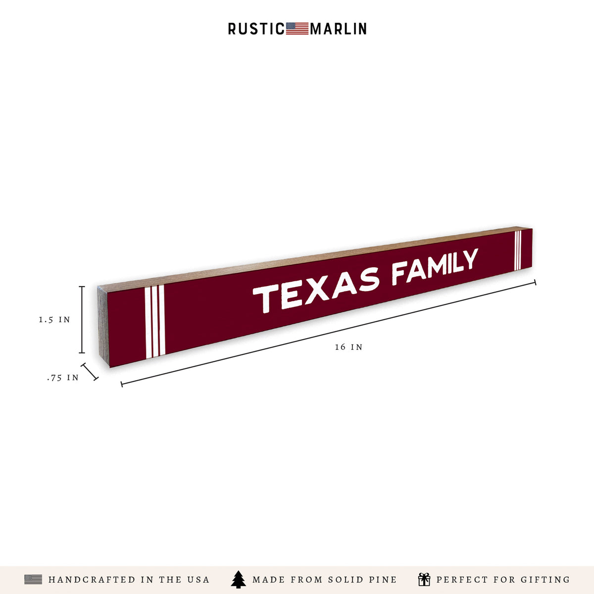 Collegiate Stripe Personalized Skinny Sign