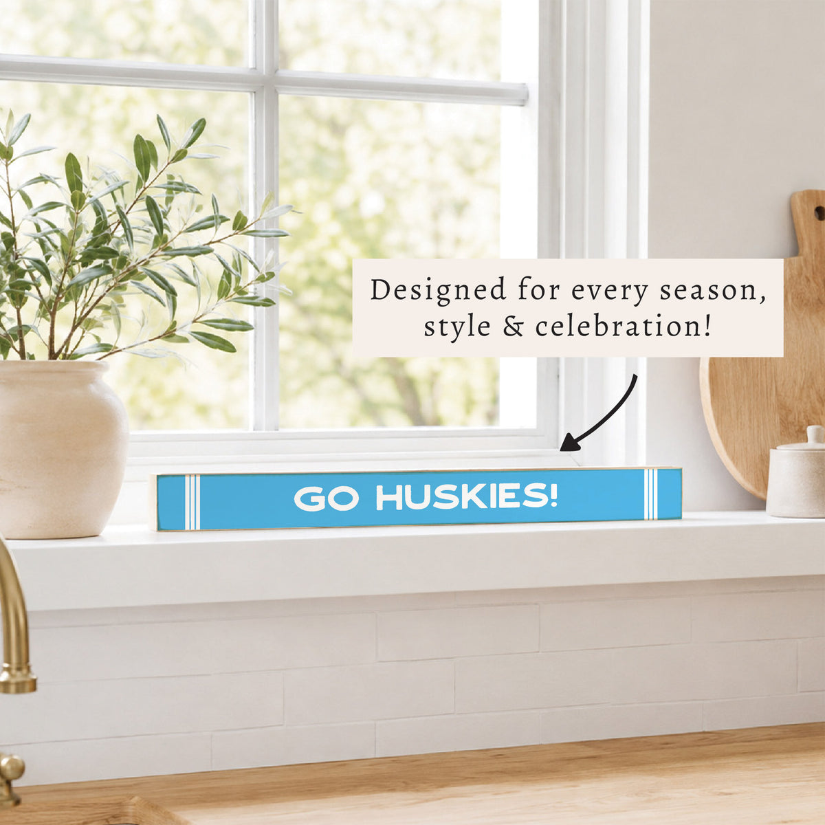 Collegiate Stripe Personalized Skinny Sign