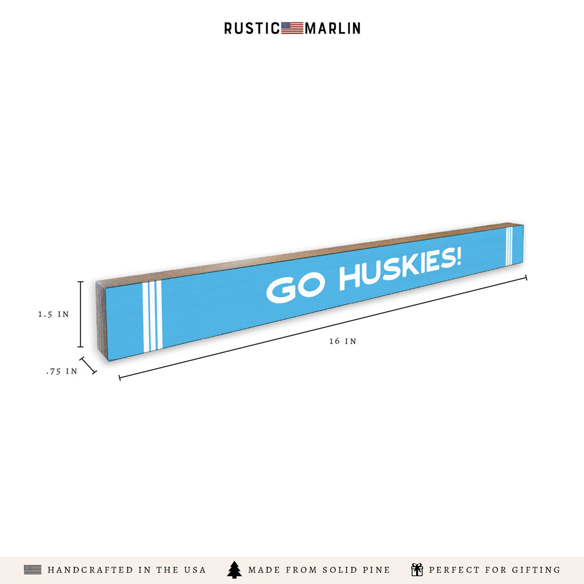 Collegiate Stripe Personalized Skinny Sign