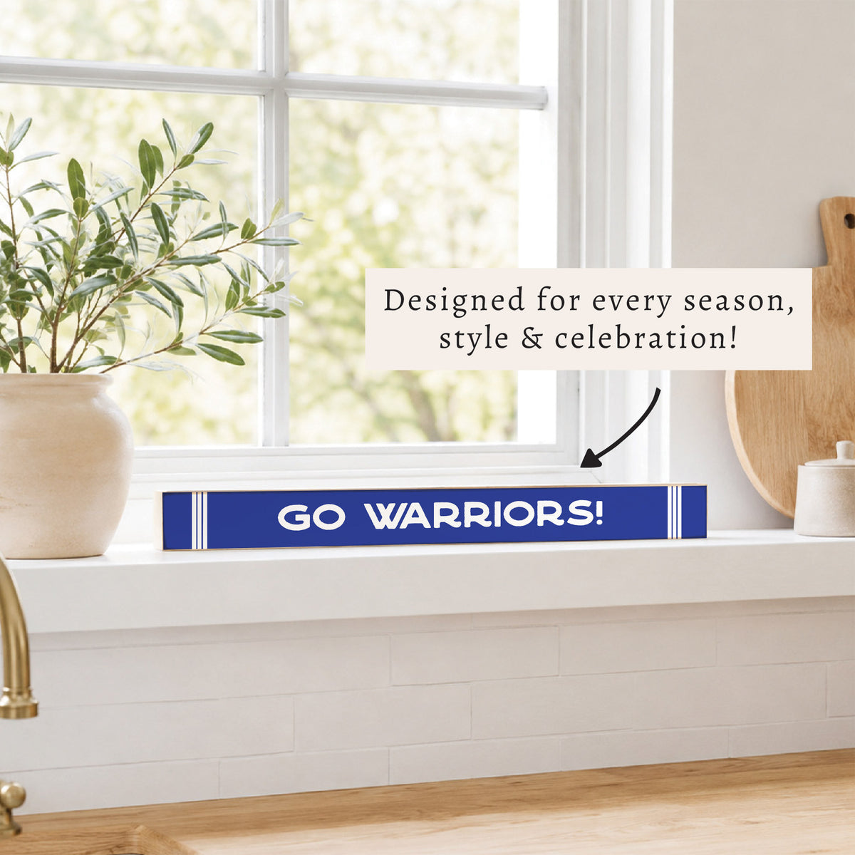 Collegiate Stripe Personalized Skinny Sign