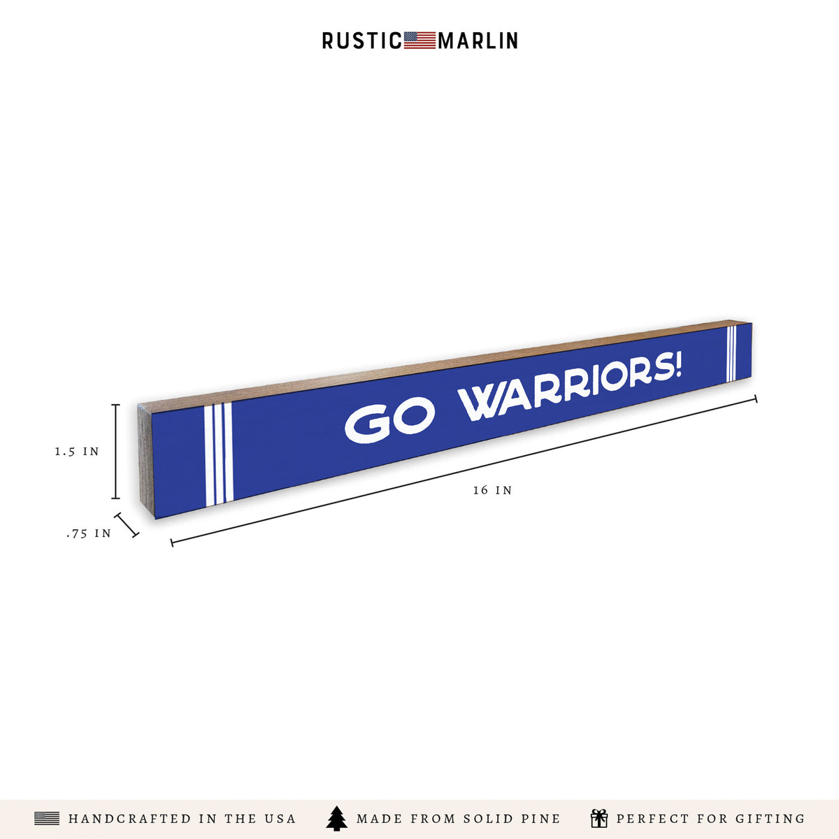 Collegiate Stripe Personalized Skinny Sign
