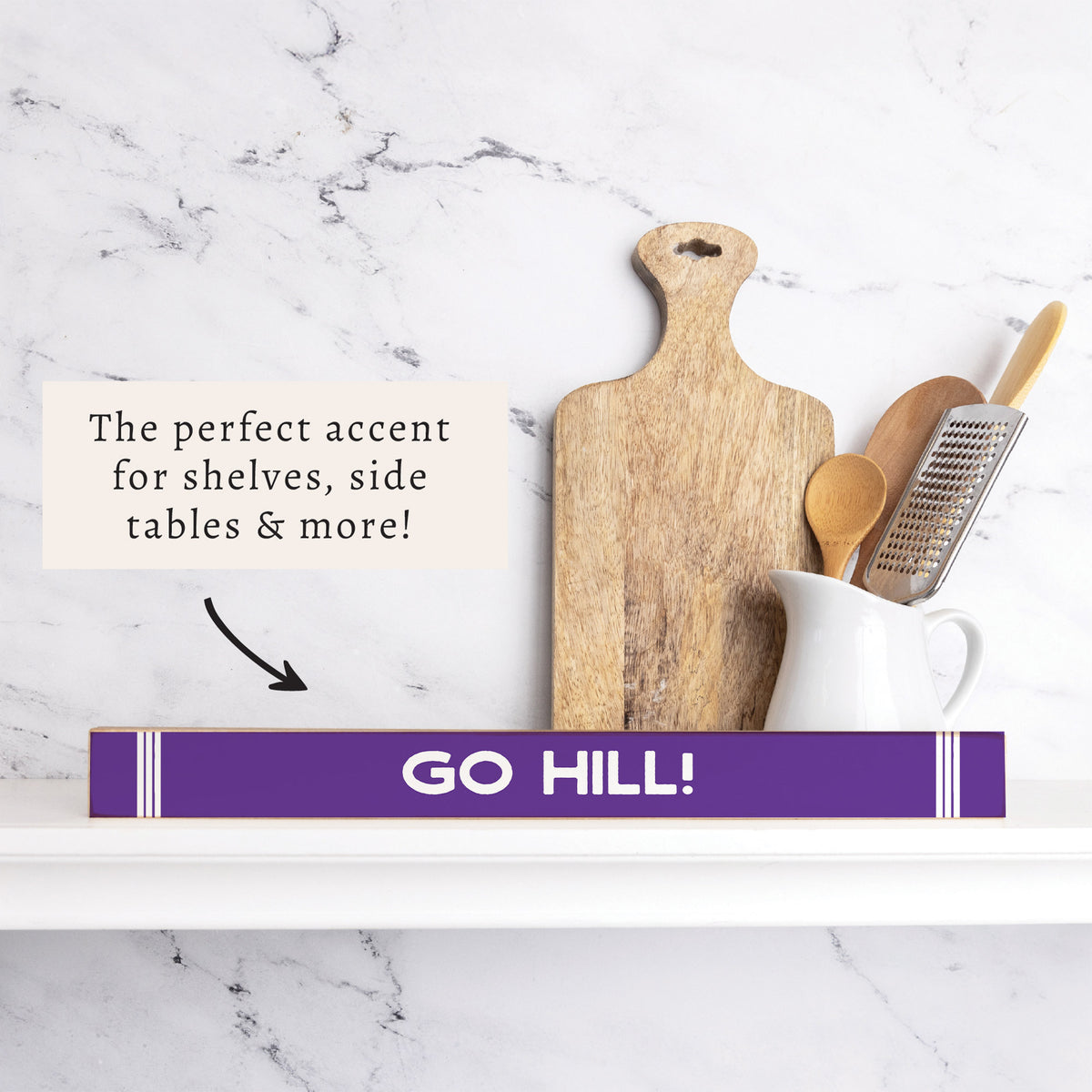 Collegiate Stripe Personalized Skinny Sign