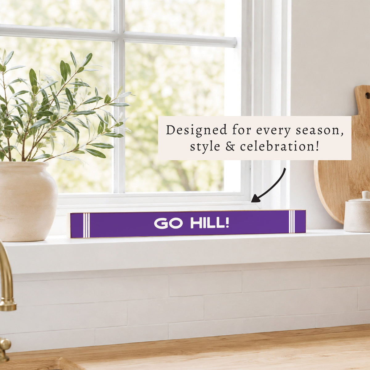 Collegiate Stripe Personalized Skinny Sign