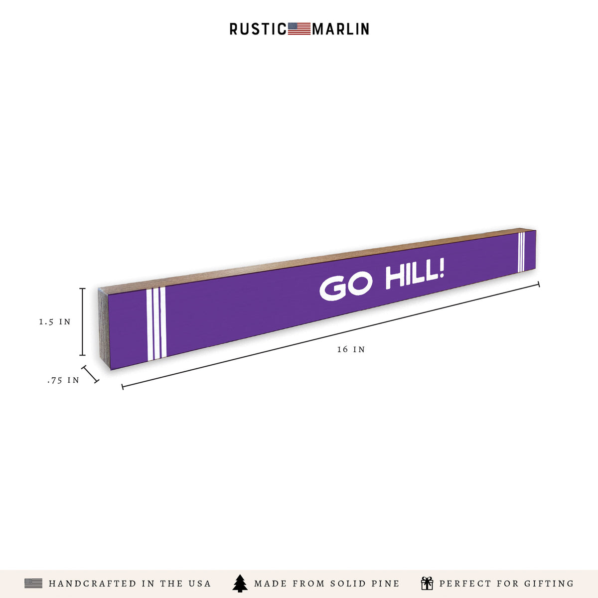 Collegiate Stripe Personalized Skinny Sign
