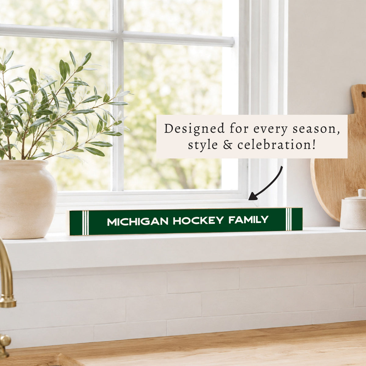 Collegiate Stripe Personalized Skinny Sign