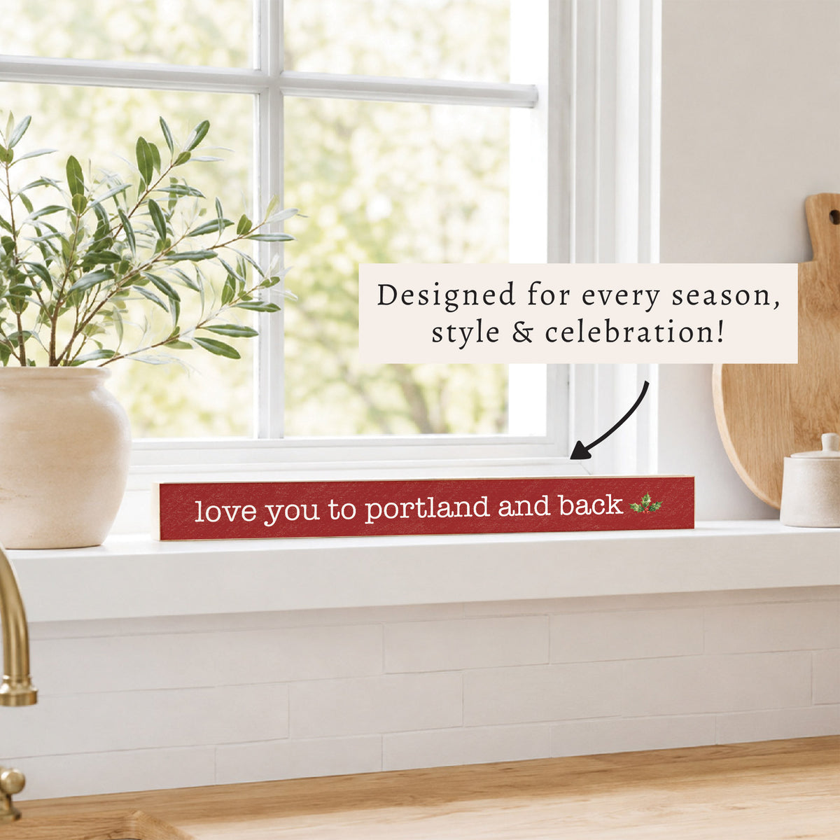 Holiday Love You To Personalized Skinny Sign