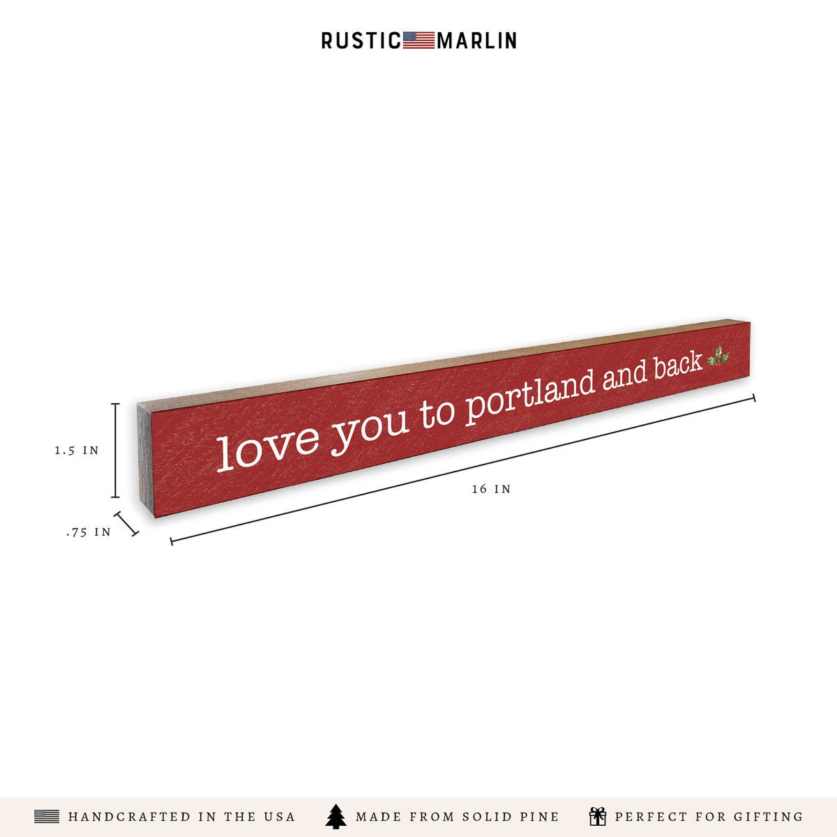 Holiday Love You To Personalized Skinny Sign