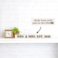 Mrs & Mrs Personalized Skinny Sign